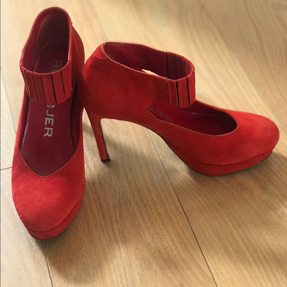 RODEBER Brand suede platform heel shoes